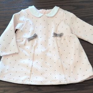 Adorable Pink Polka Dot Baby Dress with Bows